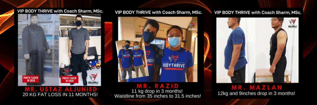 Testimonials from Aljunied, Razid, & Mazlan for the best personal trainer in Singapore